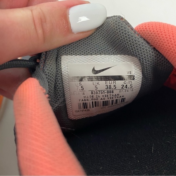 Nike Flex 2016 Run Orange Grey athletic running shoes - Picture 8 of 8